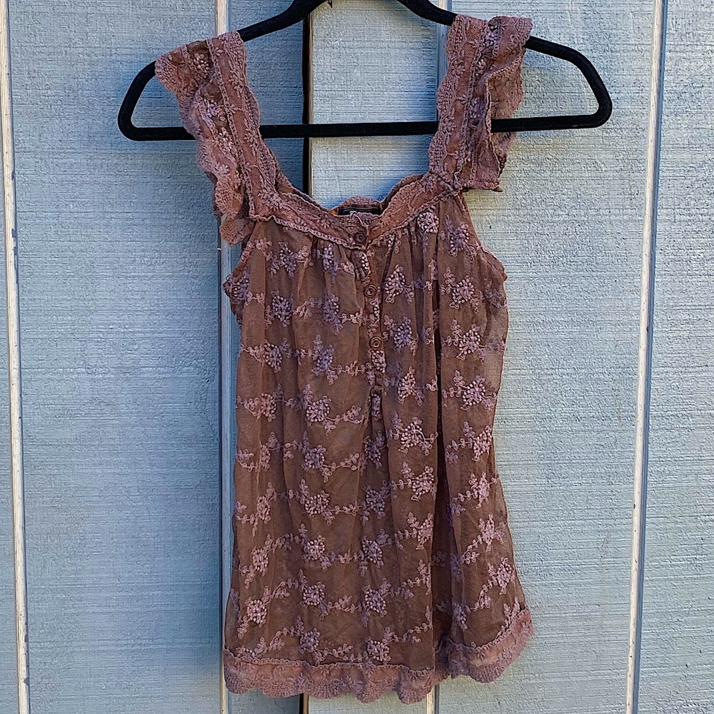 brown butterfly strap top